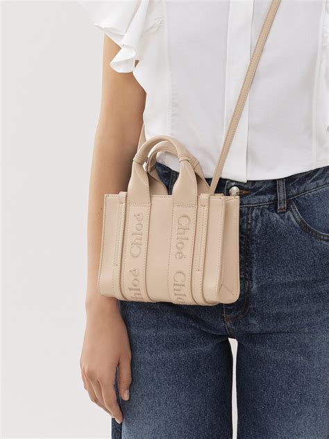 chloe mini tote bag|chloe small woody basket bag.